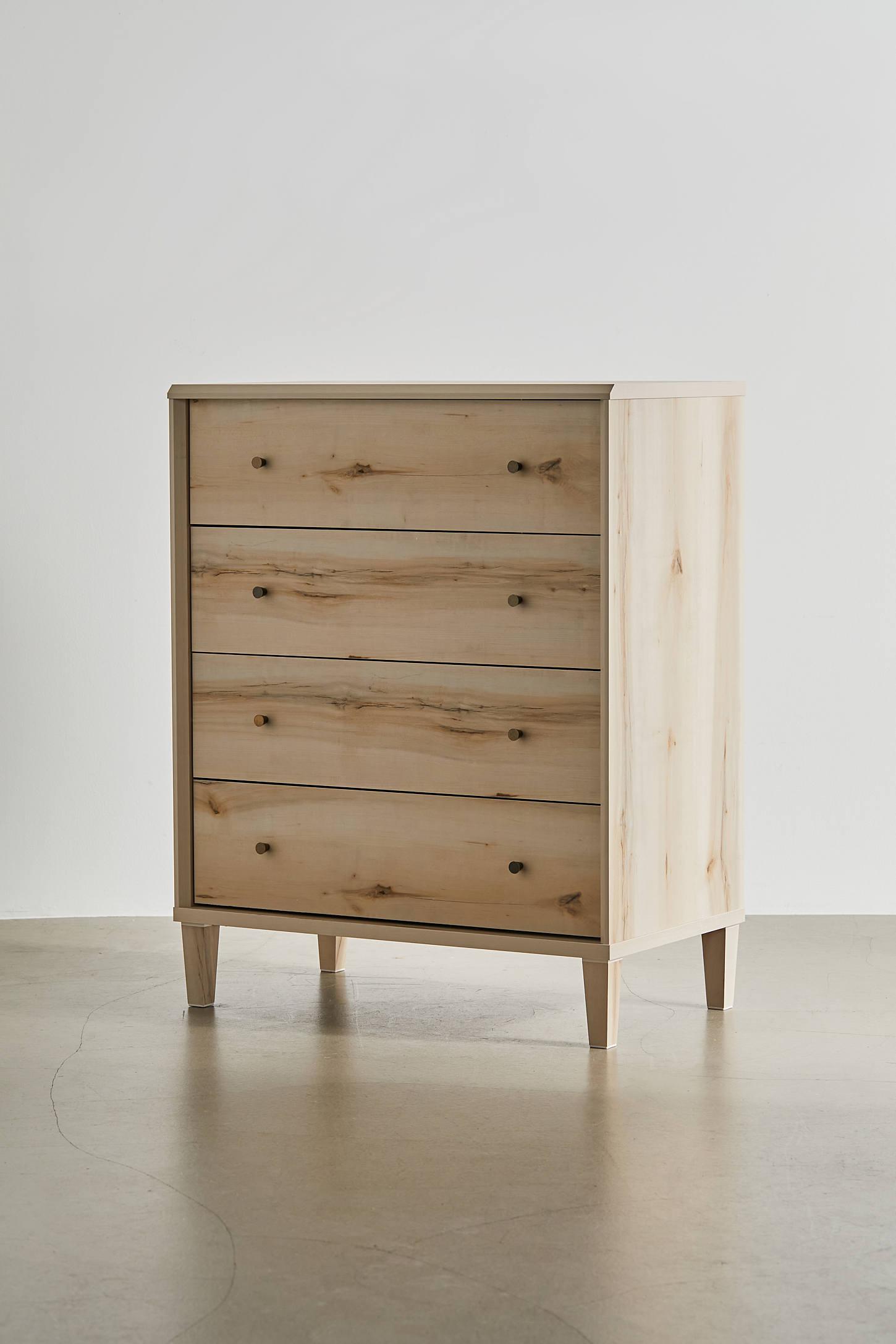 Anders Tall 4-Drawer Wood Dresser