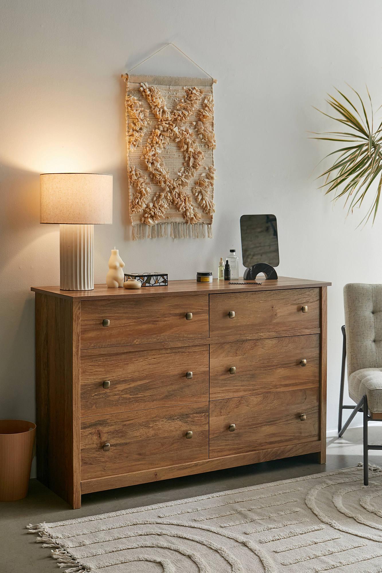 Harlow 6-Drawer Wood Dresser