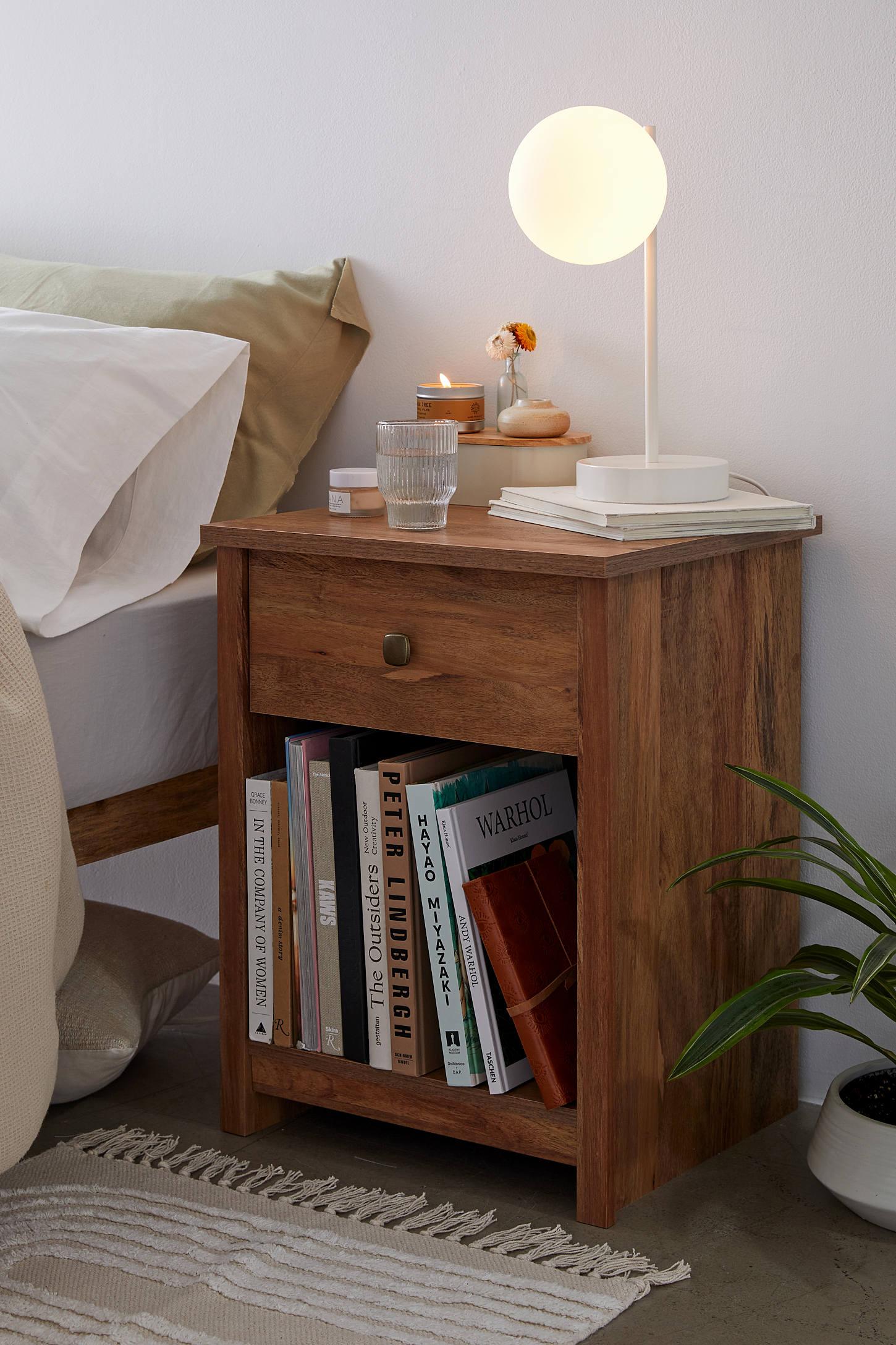 Harlow Wood Storage Nightstand