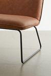 Spencer Faux Leather Armless Lounge Chair