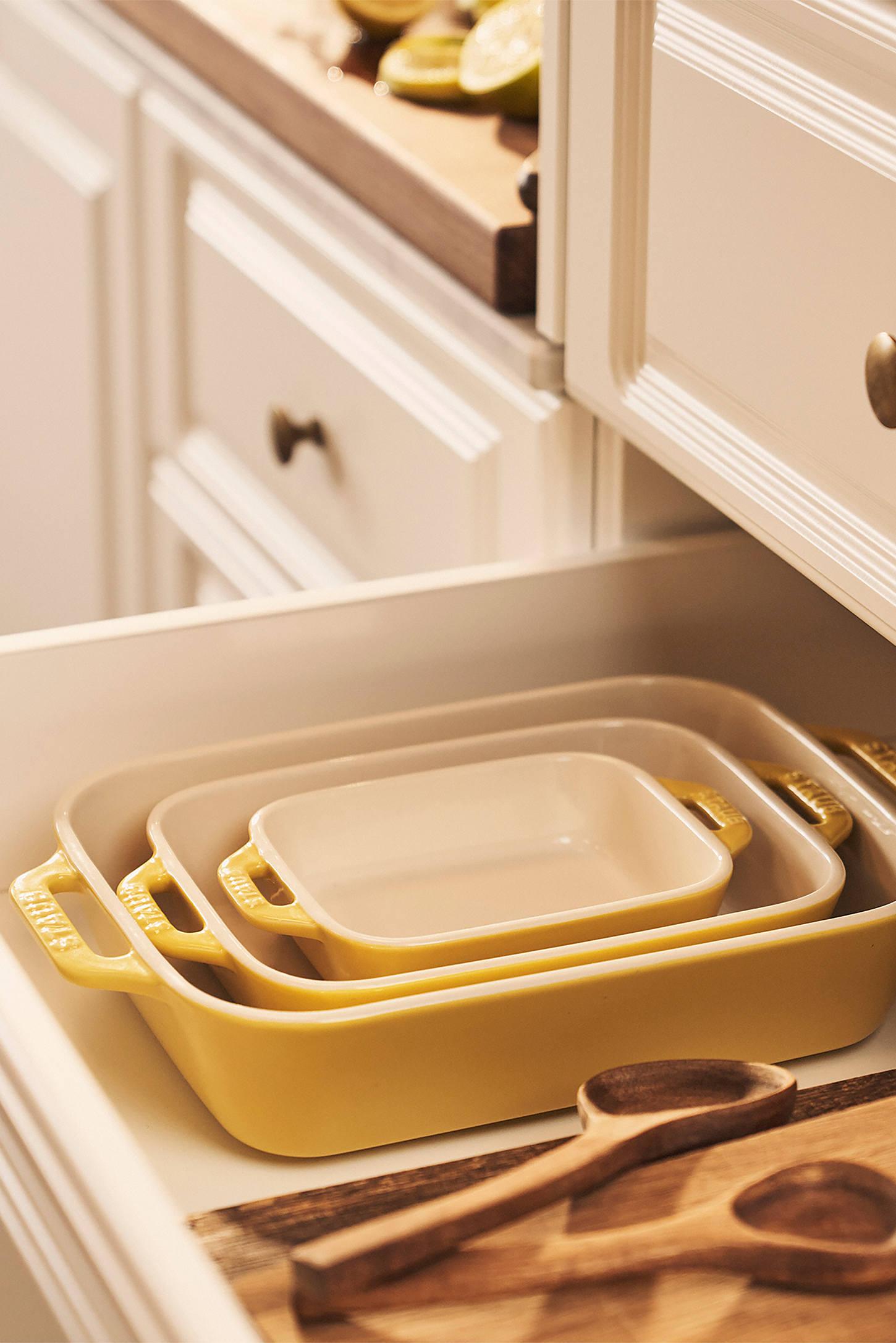 Staub ® Citron Rectangular Bakers, Set of 3