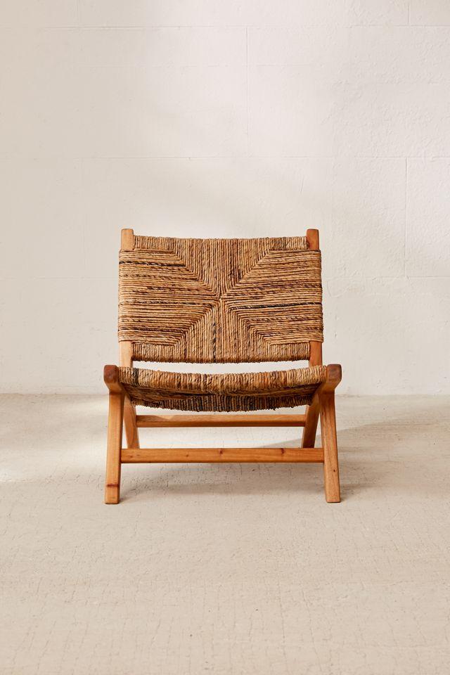 Copenhagen Solid Indonesian Mahogany and Banana Tree Bark Accent Chair