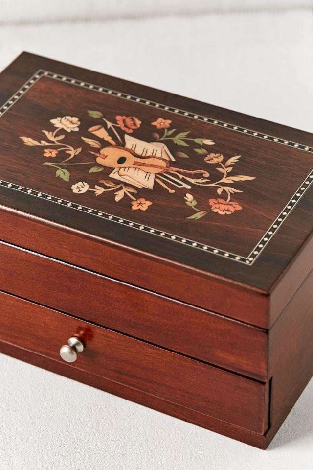 Mele and Co Brynn Florentine Motif Wooden Jewelry Box