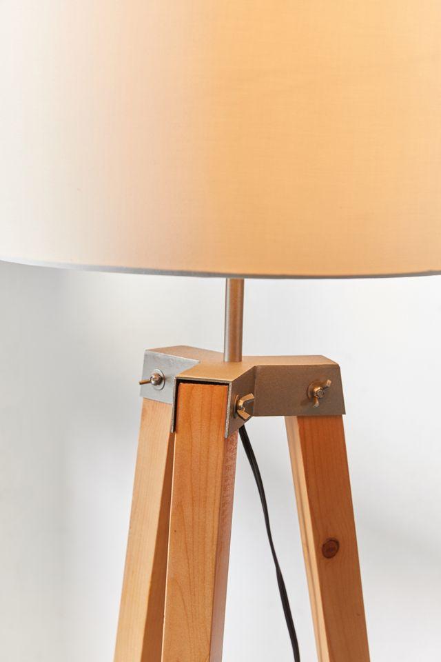 Miles Mid-Century Side Table Floor Lamp