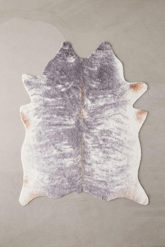 Shaped Faux Animal Hide Rug