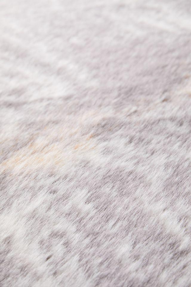 Shaped Faux Animal Hide Rug