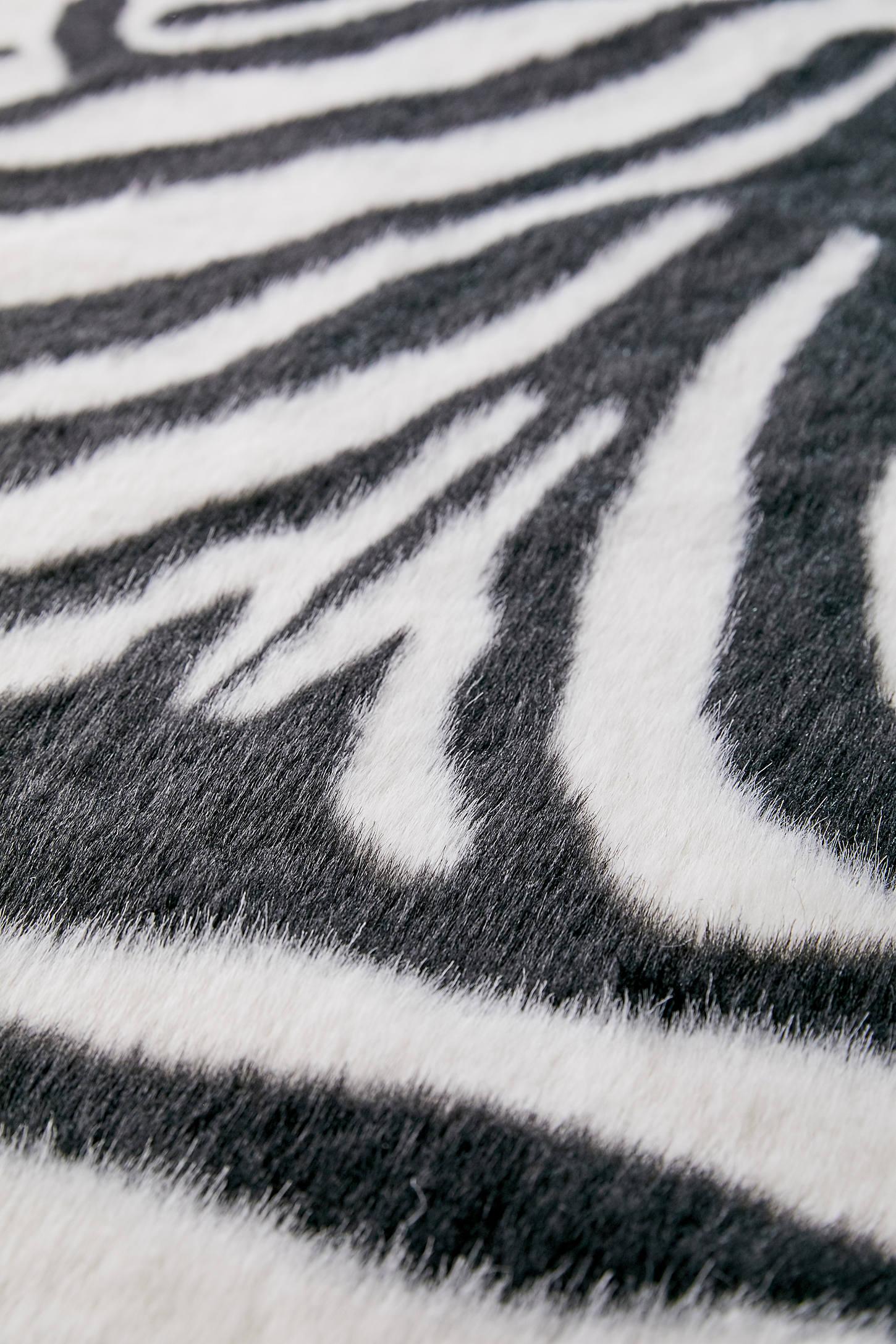Shaped Faux Animal Hide Rug