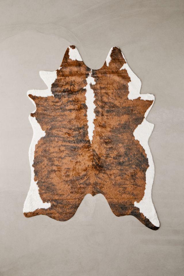 Shaped Faux Animal Hide Rug