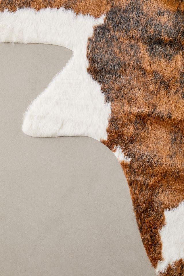 Shaped Faux Animal Hide Rug