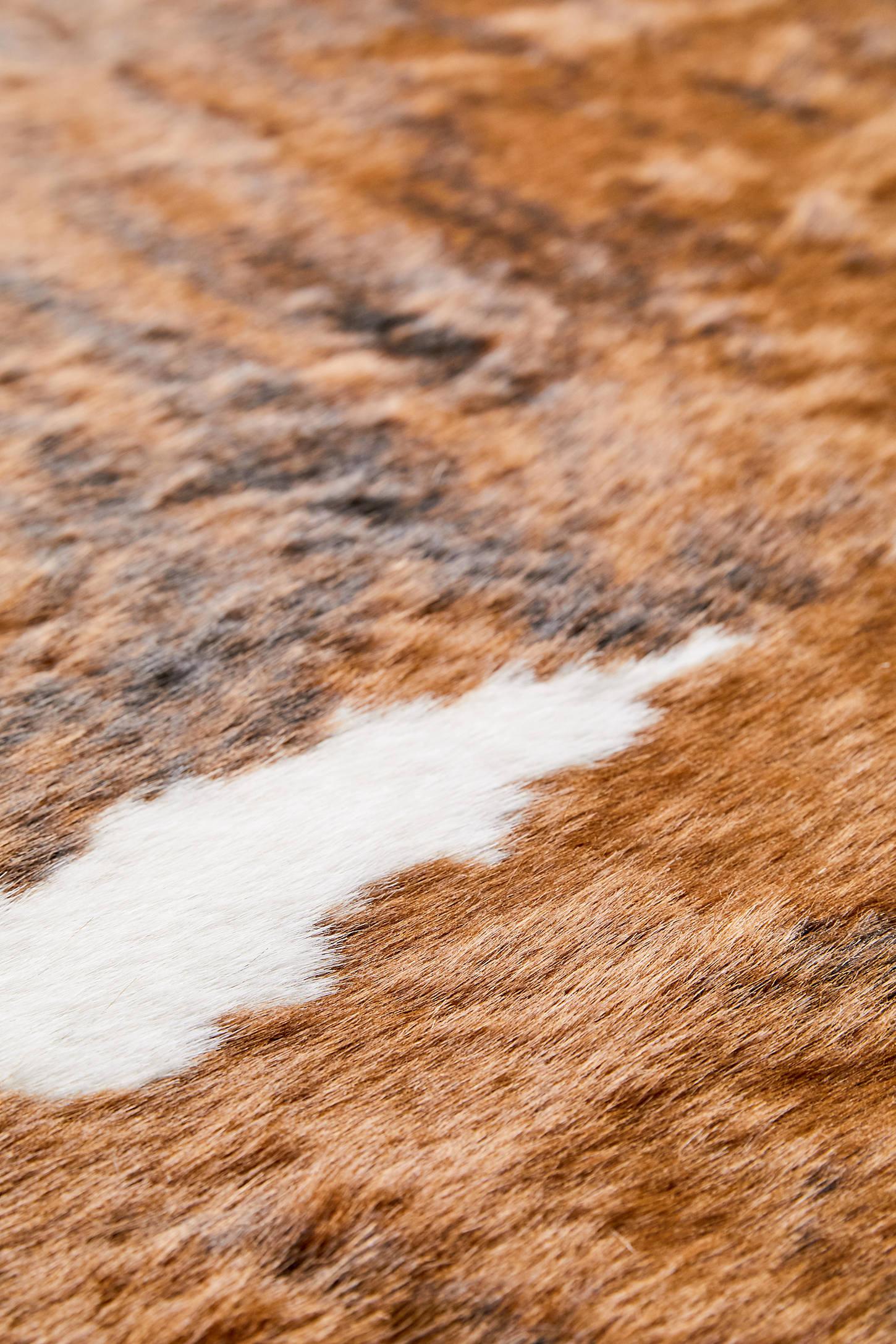 Shaped Faux Animal Hide Rug