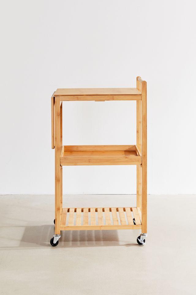 Bamboo Rolling Kitchen Cart