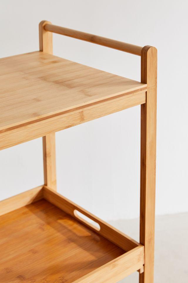 Bamboo Rolling Kitchen Cart