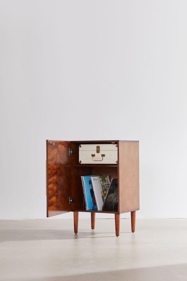 Everett Mid-Century Mahogany Console Cabinet with Adjustable Shelf