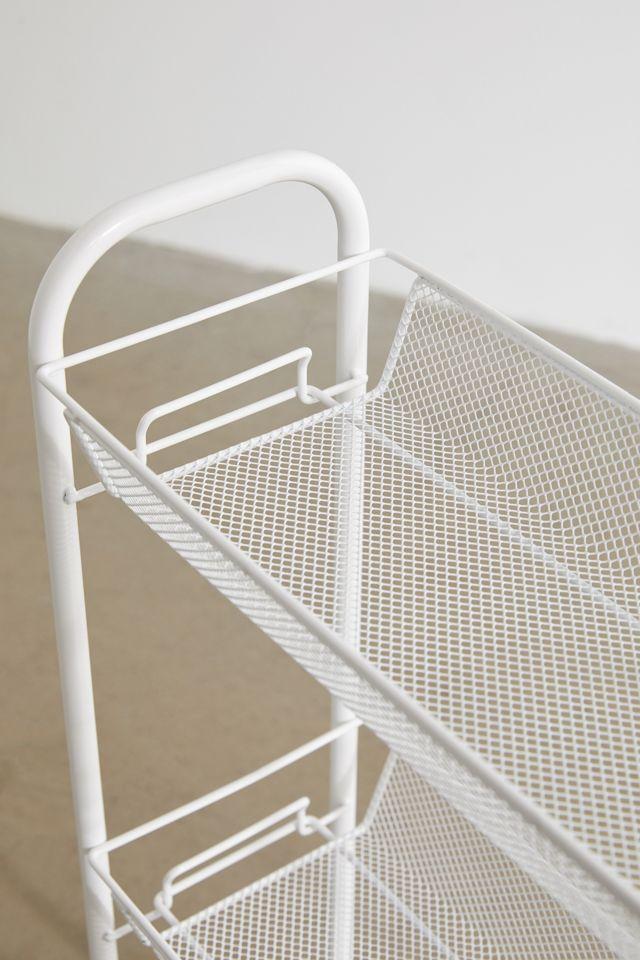 Slim 3-Tier Wire Rolling Storage Cart