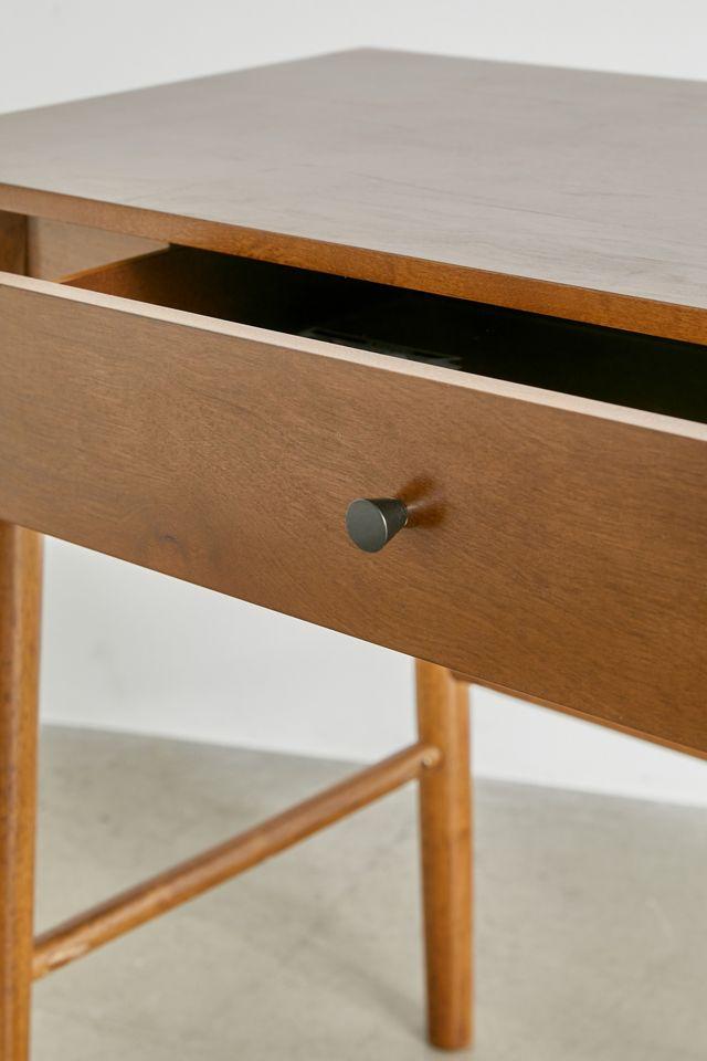 Mid-Century Modern Walnut Desk with Sleek Storage Drawer