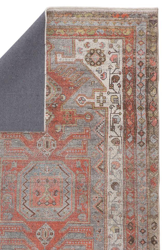 Reversible Medallion Blue Wool-Cotton Blend Area Rug 8'10" x 11'9"