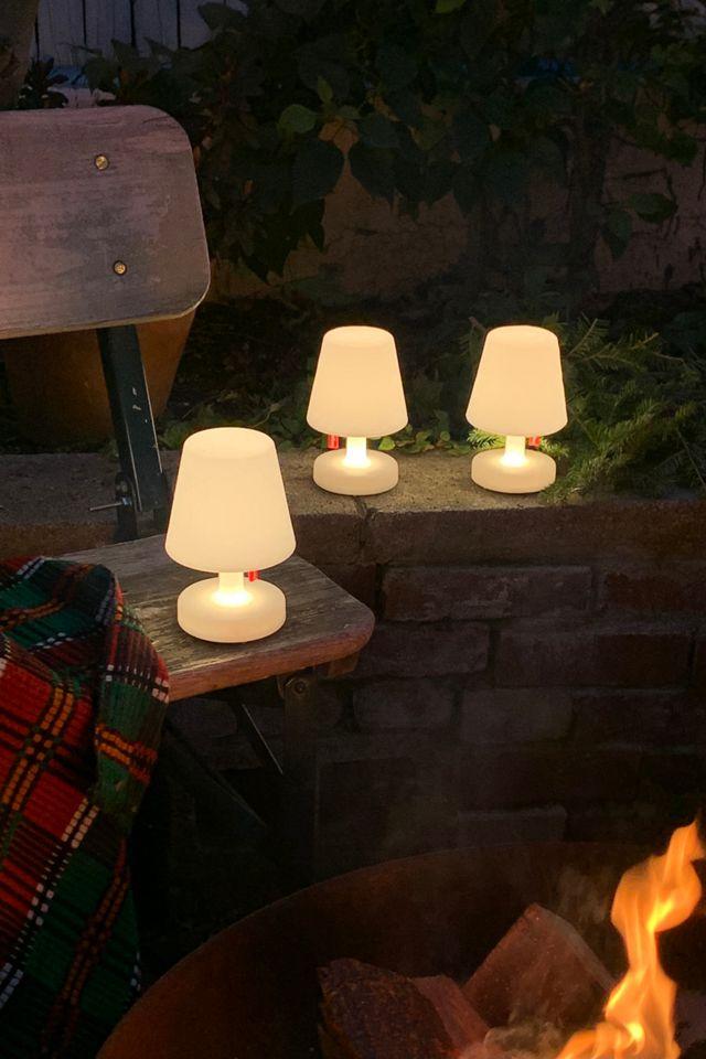 Edison 6" White Cordless LED Outdoor Table Lamp Trio