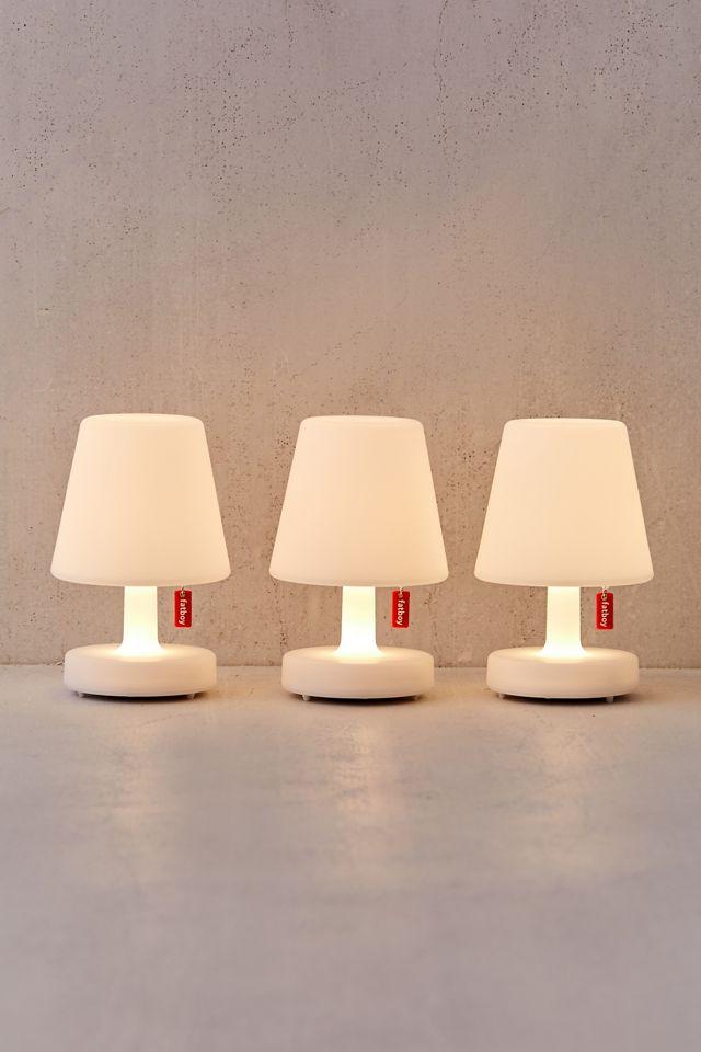 Edison 6" White Cordless LED Outdoor Table Lamp Trio