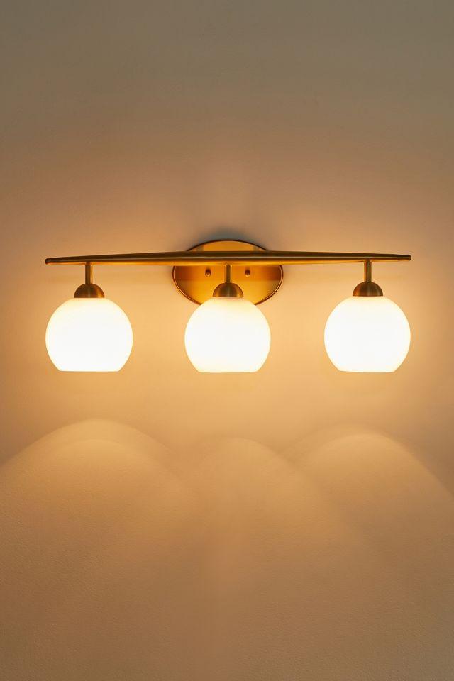 Michael Milk Glass 3-Light Vanity Light