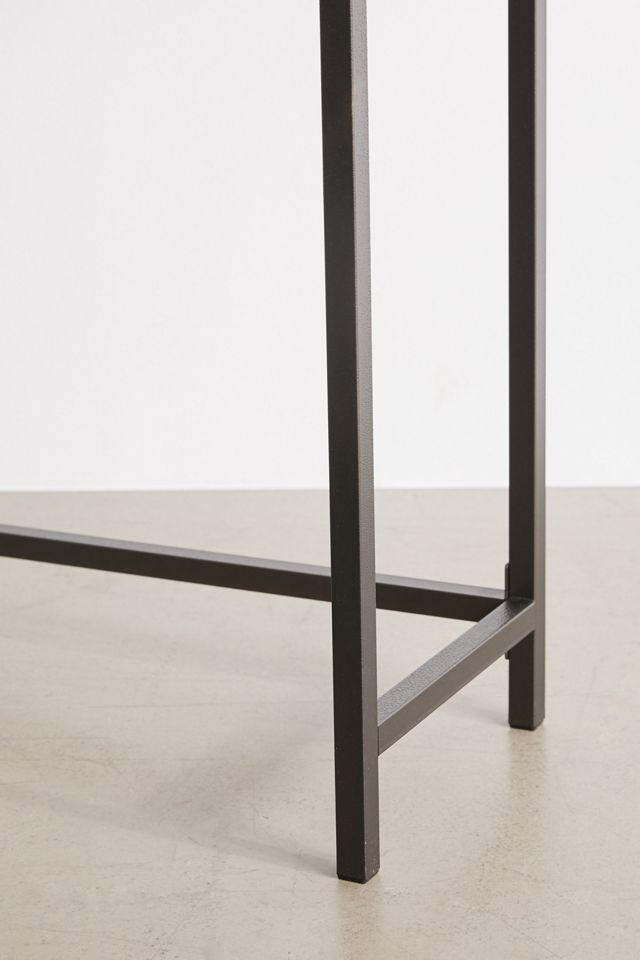 Sindoori Mango & Black Metal Industrial Console Table with Storage