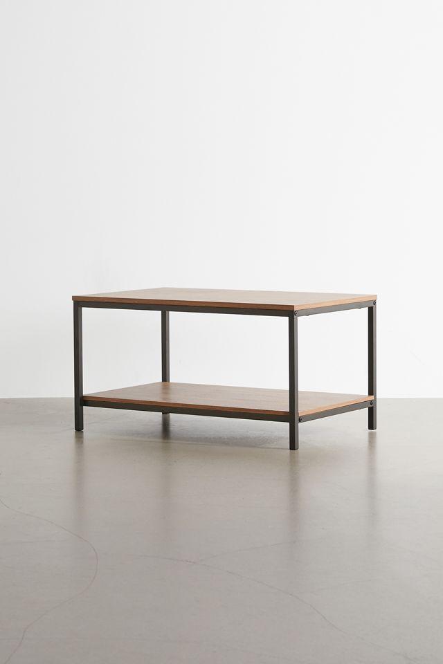 Sindoori Mango & Black Metal Open Shelf Coffee Table