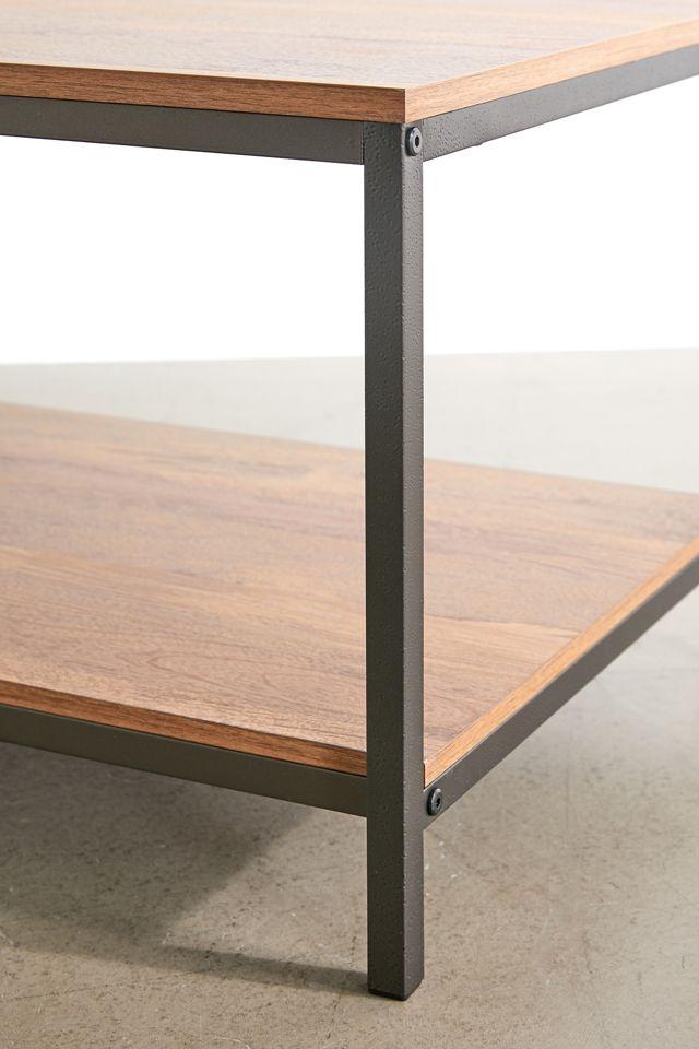 Sindoori Mango & Black Metal Open Shelf Coffee Table