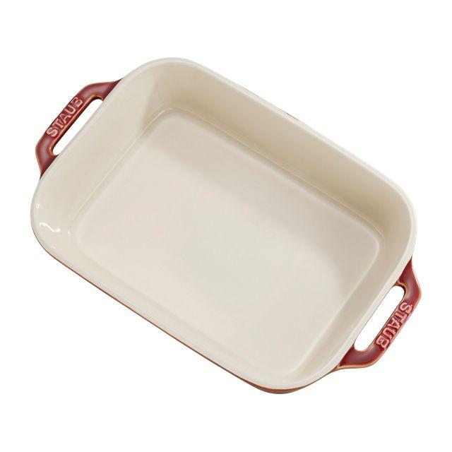 Rustic Red Ceramic 2-Piece Rectangular Baking Dish Set