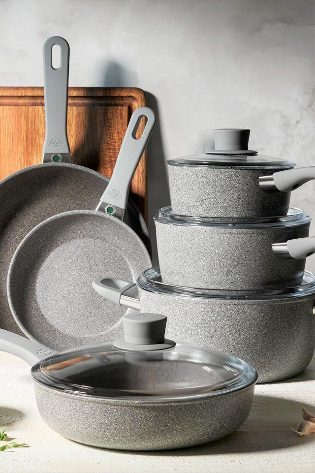 Parma Plus 10-Piece Gray Aluminum Nonstick Cookware Set