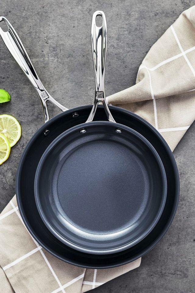 ZWILLING Clad CFX 2-pc Stainless Steel Ceramic Nonstick Fry Pan Set