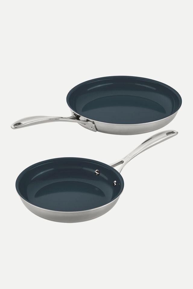 ZWILLING Clad CFX 2-pc Stainless Steel Ceramic Nonstick Fry Pan Set