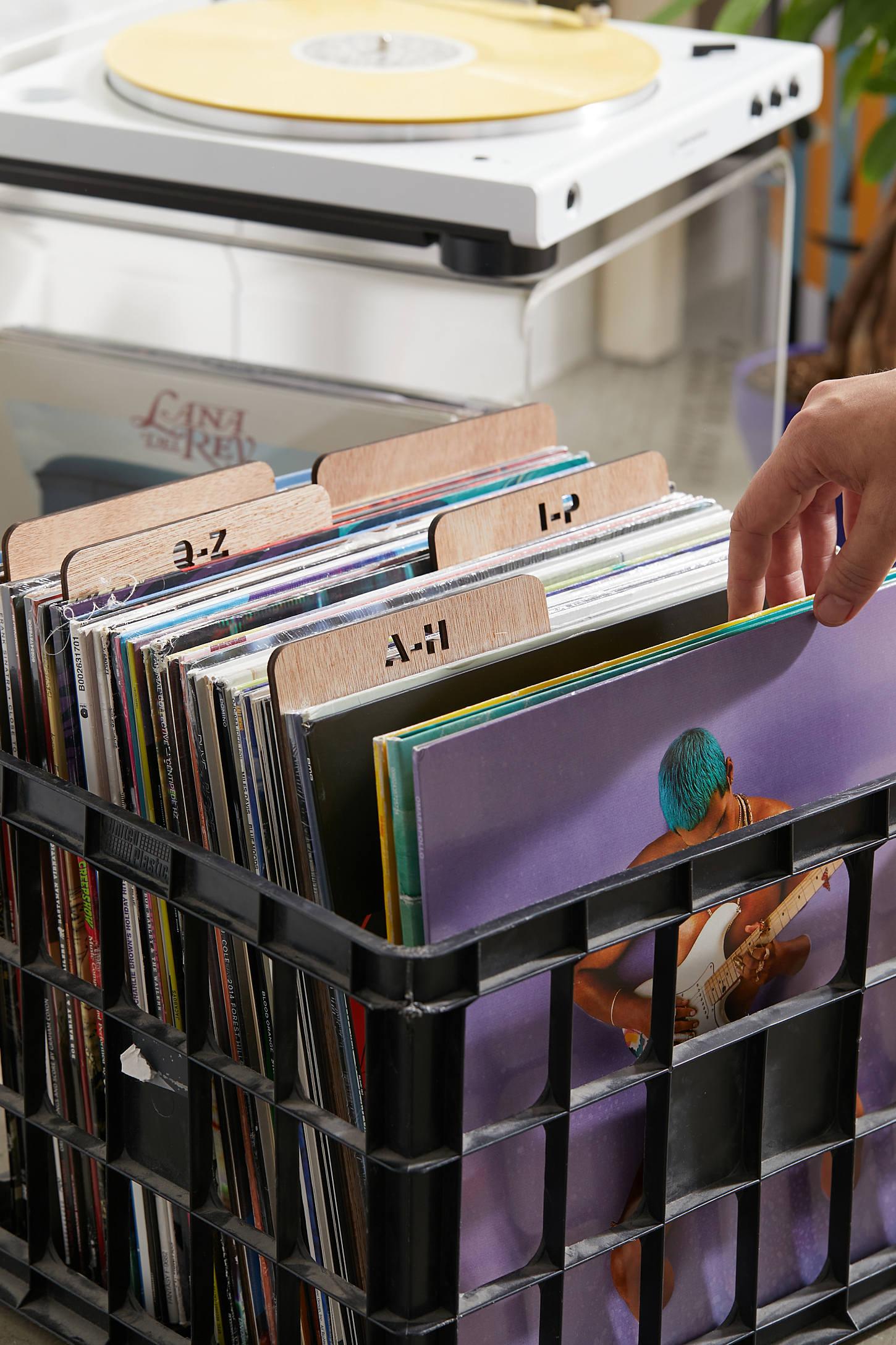 A-Z Vinyl Record Crate Divider Set