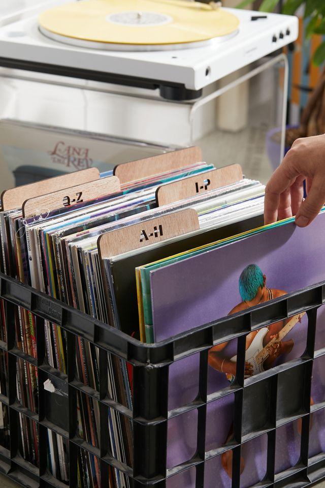 Crosley Natural Solid Wood Cassette Crate Holds 12 Tapes