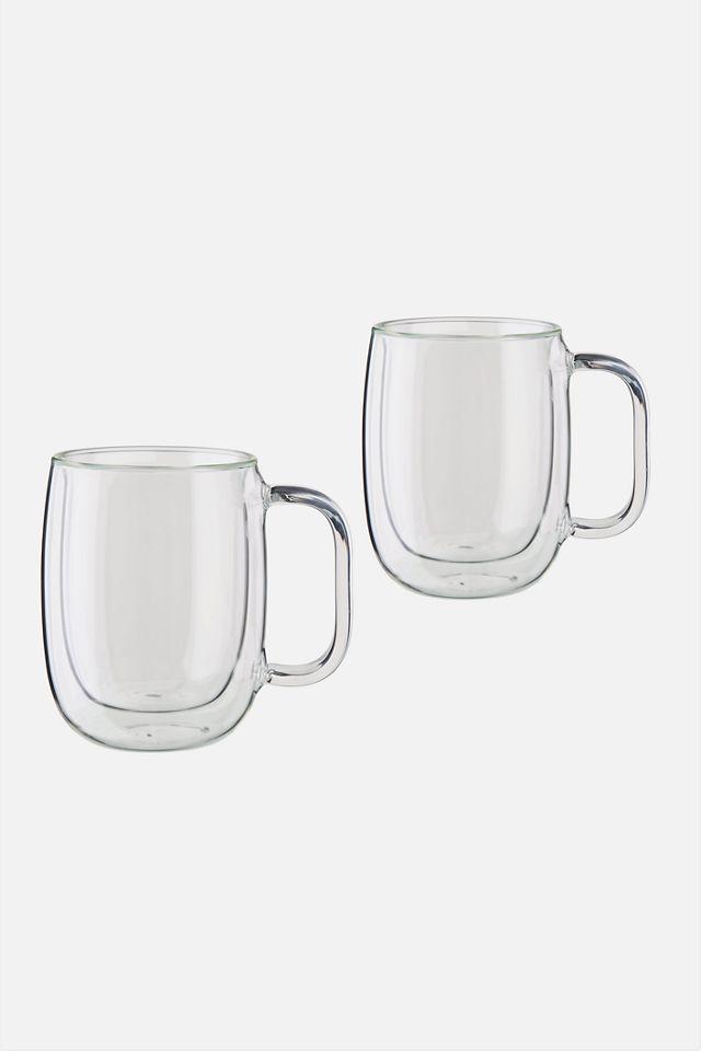 Clear Double-Wall Glass 8-Piece Mug Set