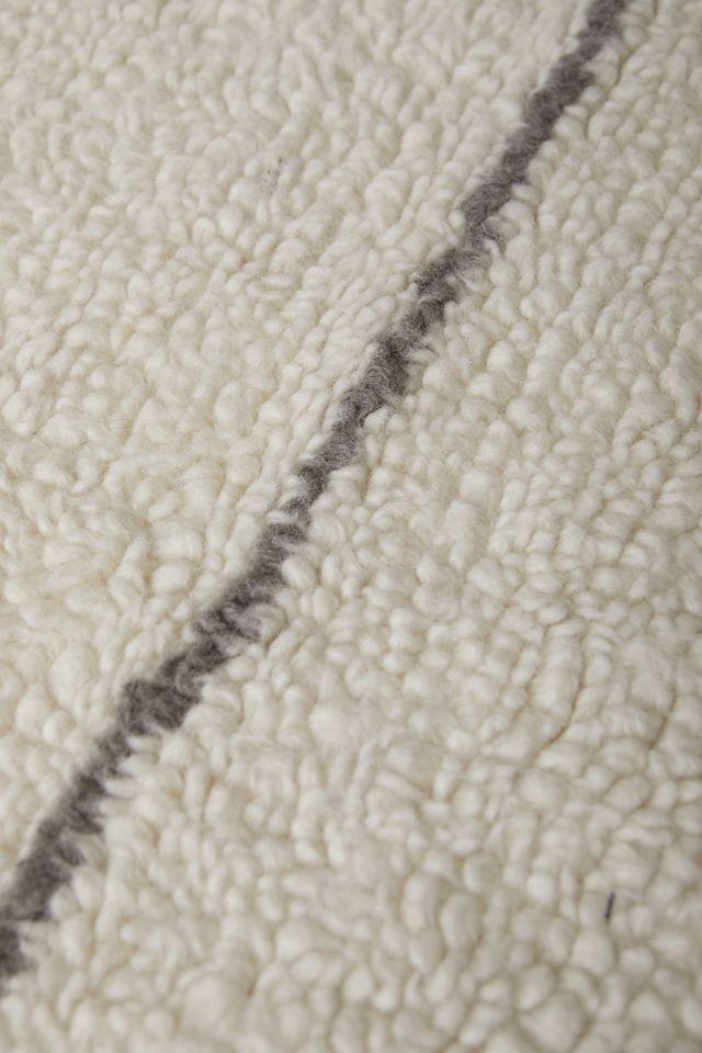 Ivory Geometric Washable Wool 3'x5' Rug