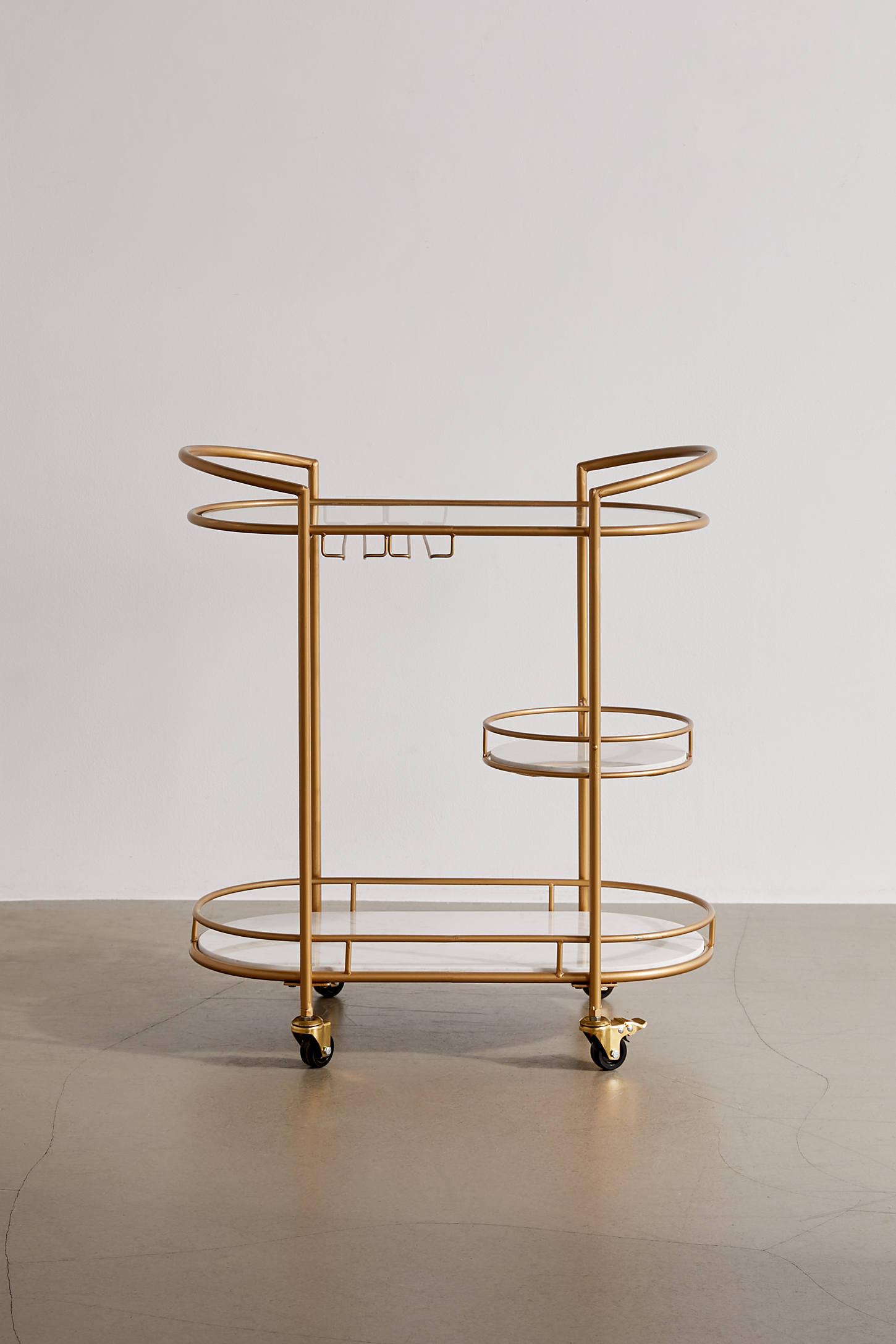 Colette Marble Bar Cart