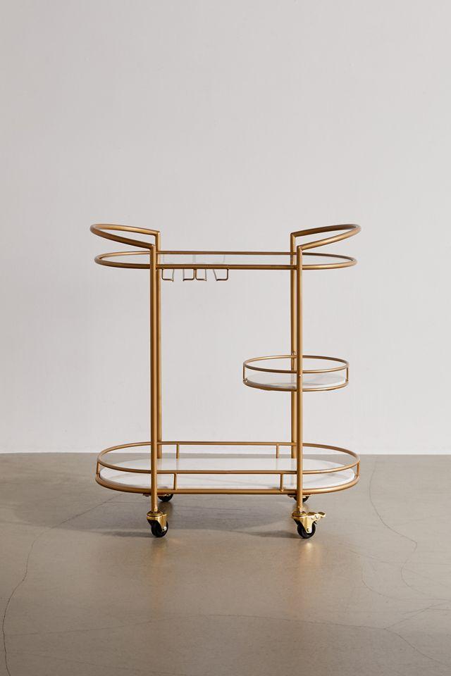 Colette Marble Bar Cart