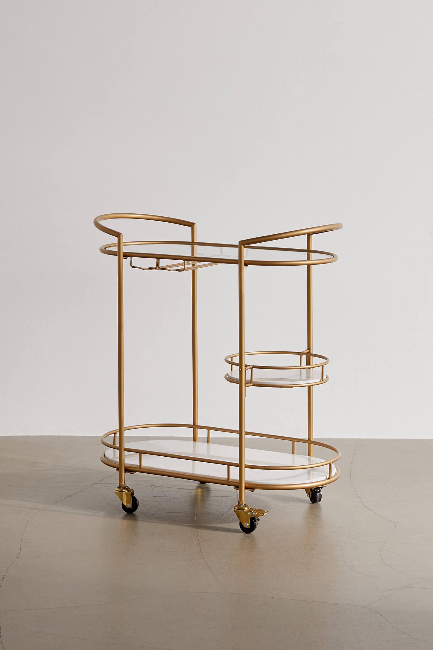 Colette Marble Bar Cart