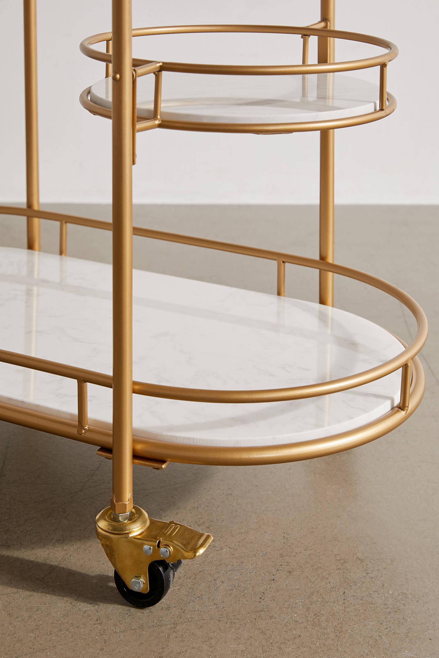 Colette Marble Bar Cart