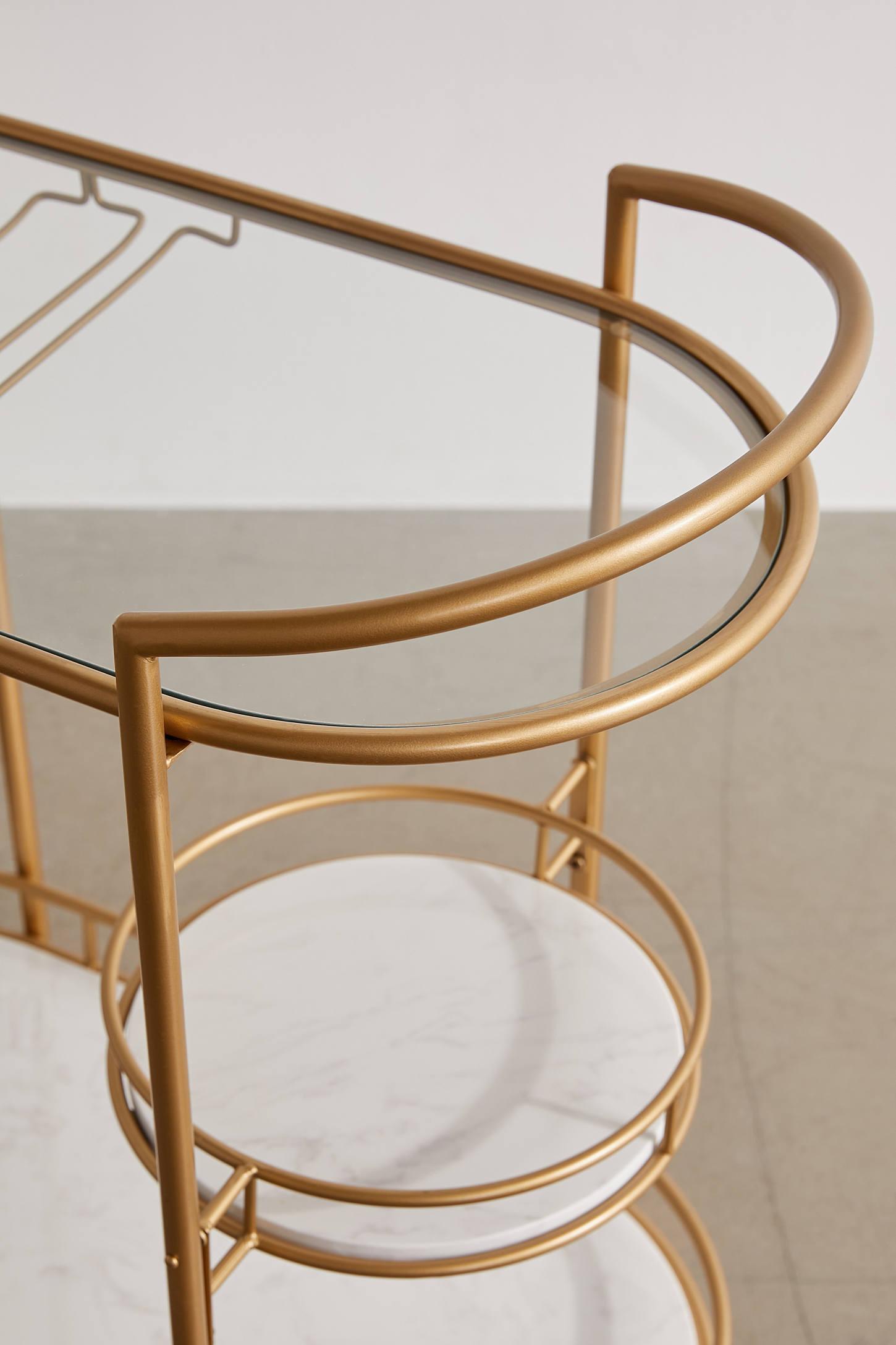 Colette Marble Bar Cart