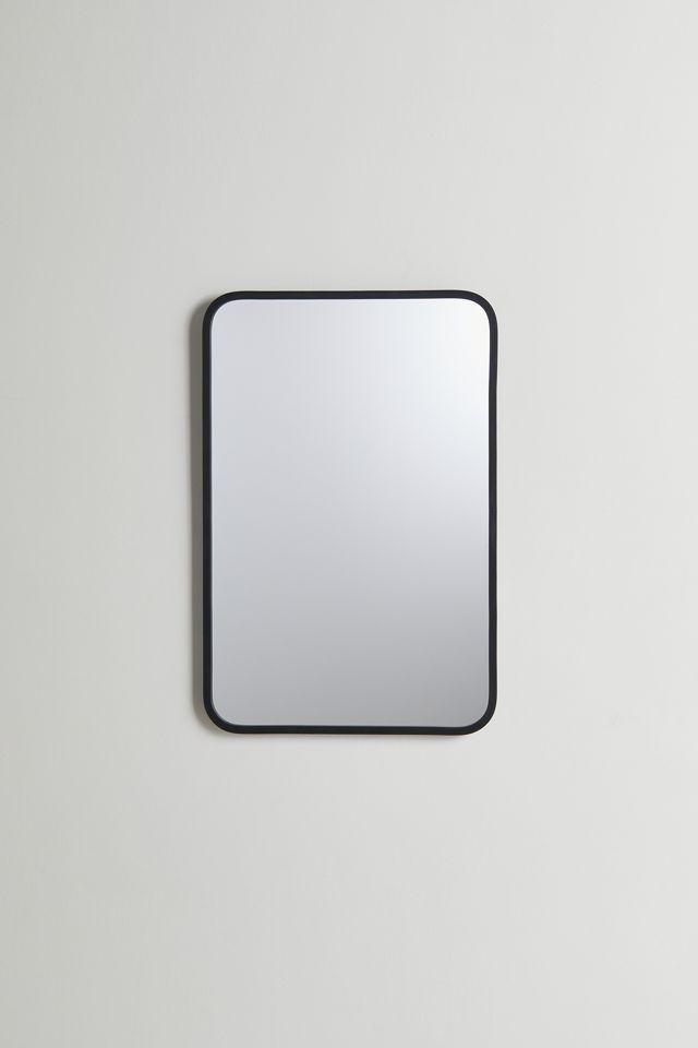 Umbra Hub 38'' Black Rectangular Rubber Rimmed Mirror