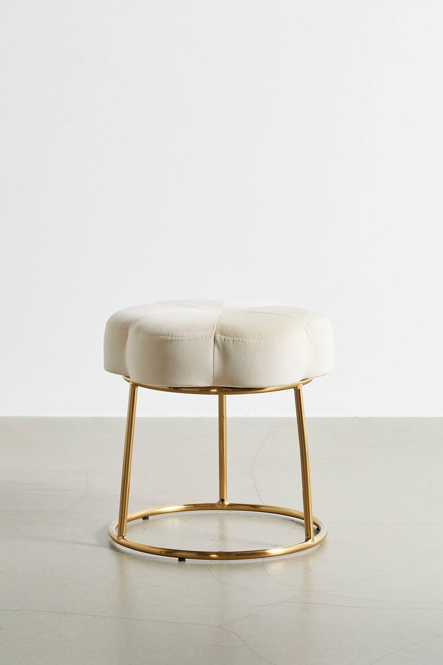 Ciara Flower Cushioned Vanity Stool