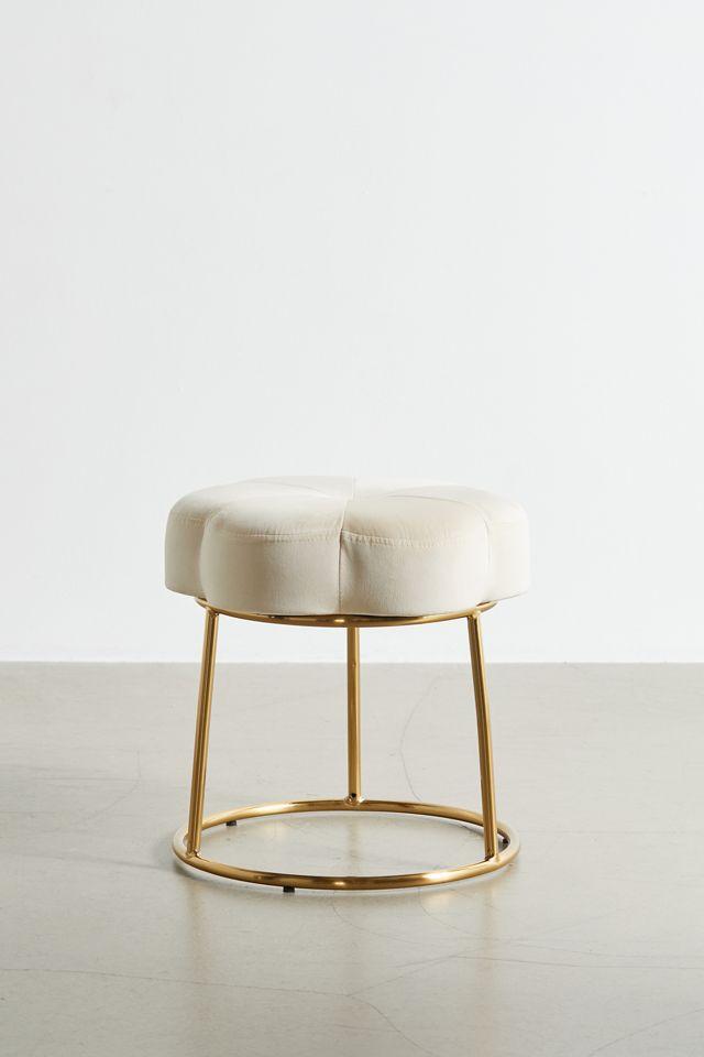 Ciara Flower Cushioned Vanity Stool