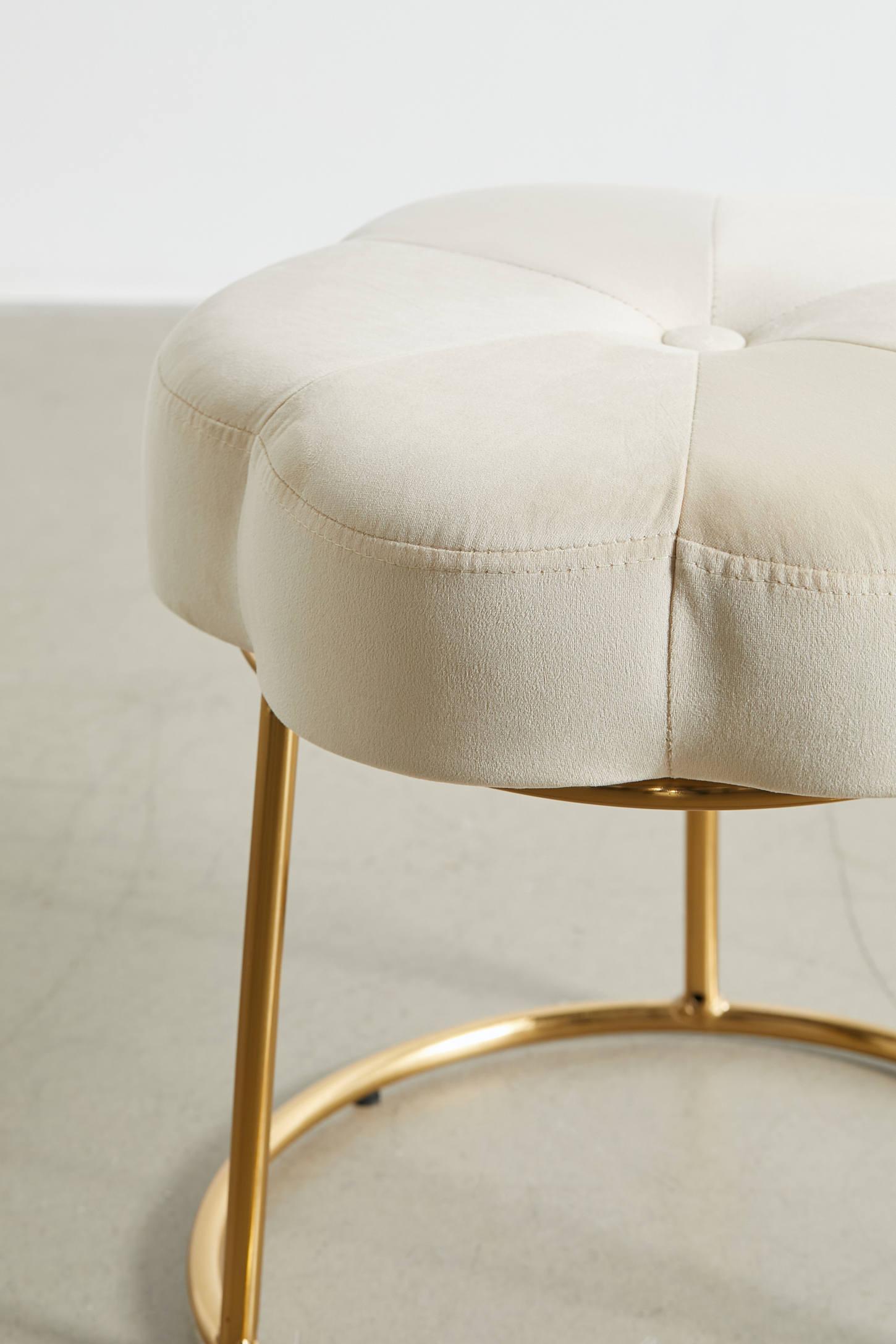 Ciara Flower Cushioned Vanity Stool