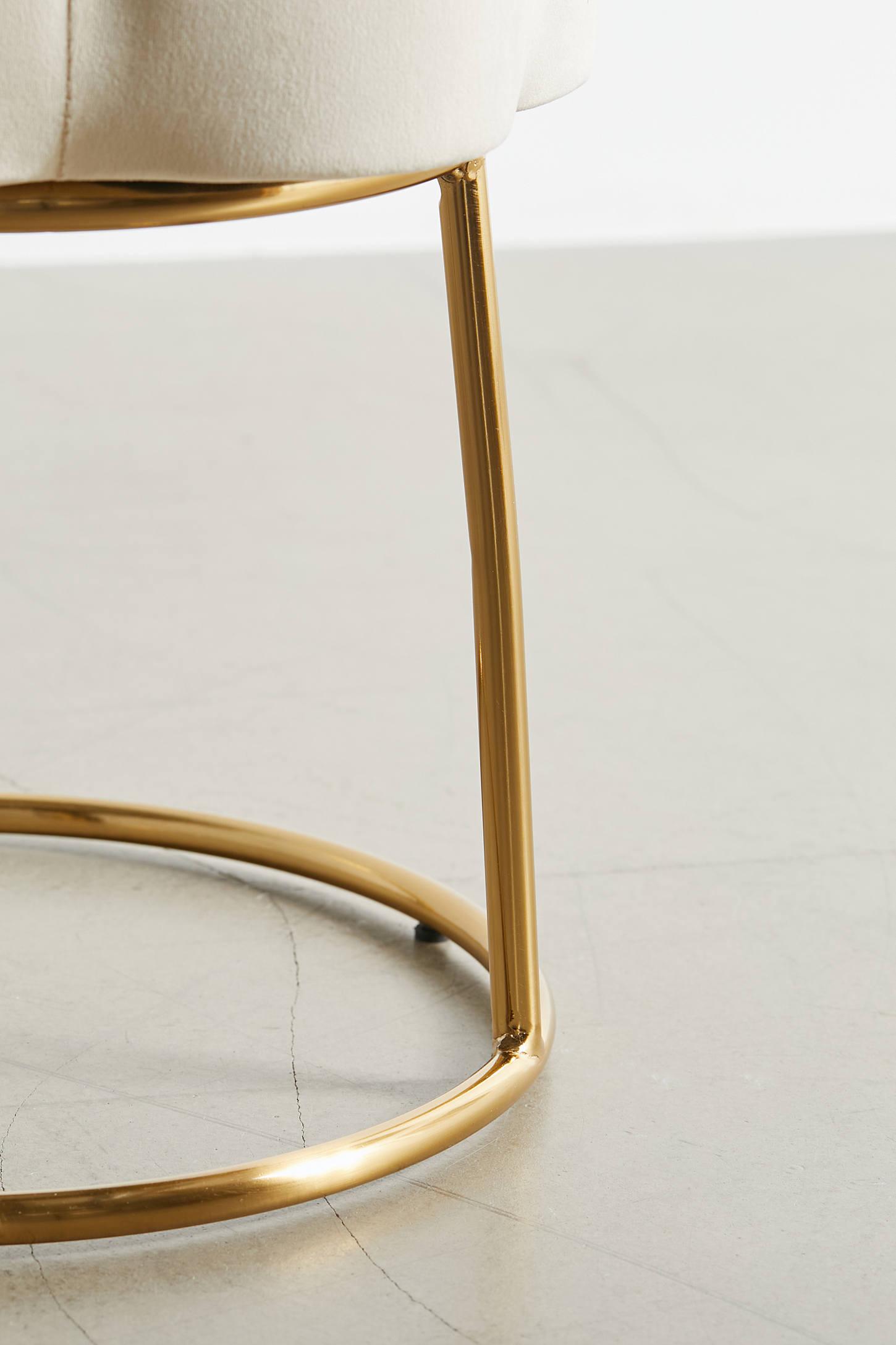 Ciara Flower Cushioned Vanity Stool