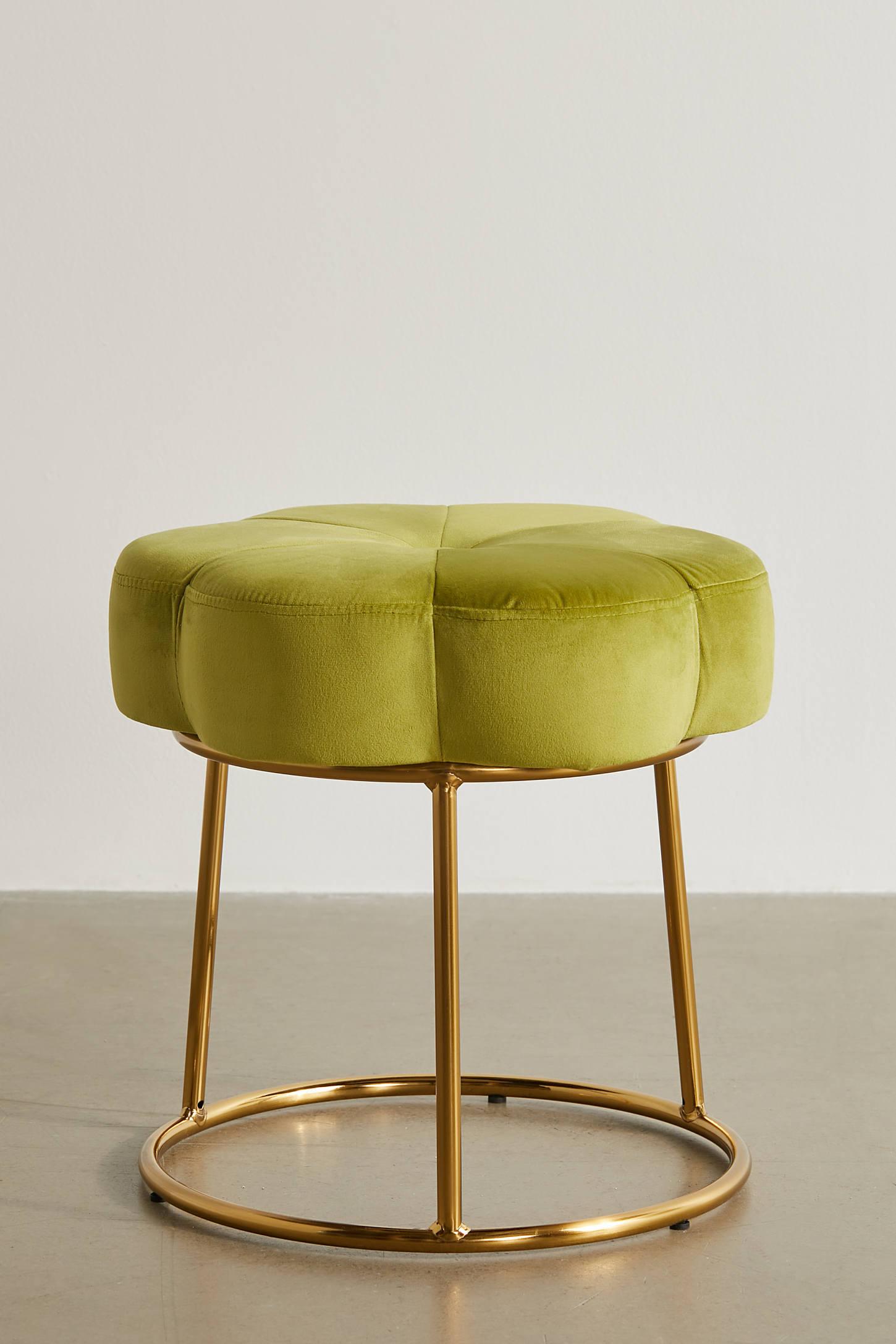 Ciara Flower Cushioned Vanity Stool