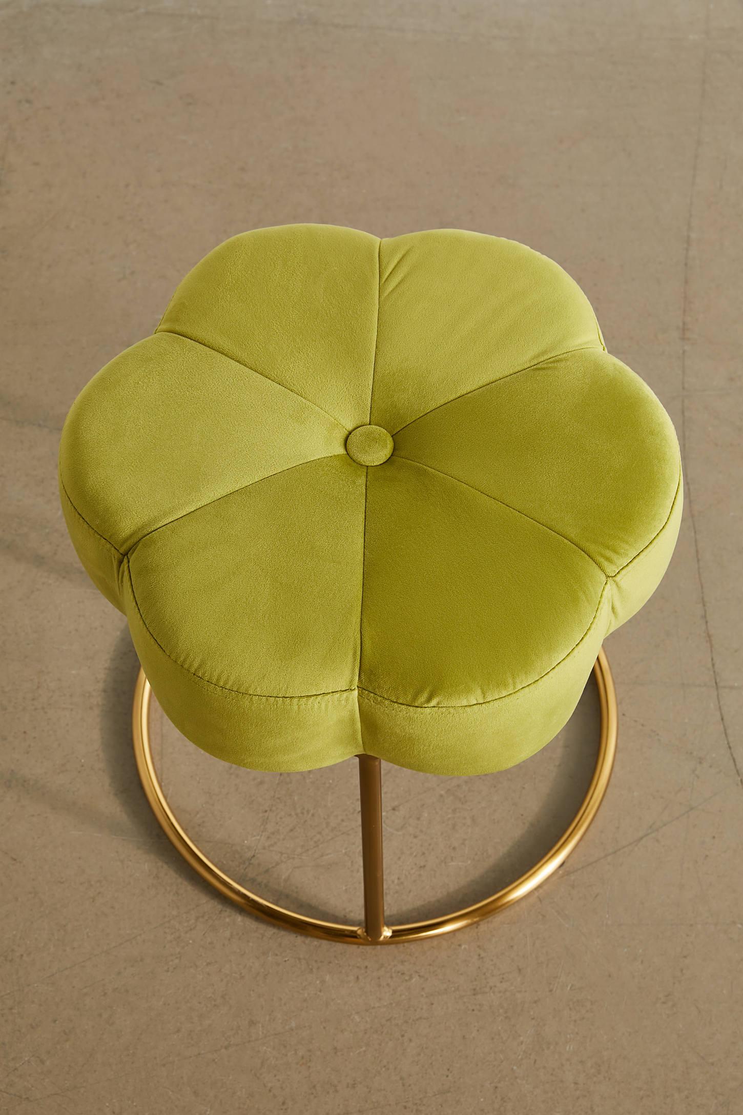 Ciara Flower Cushioned Vanity Stool