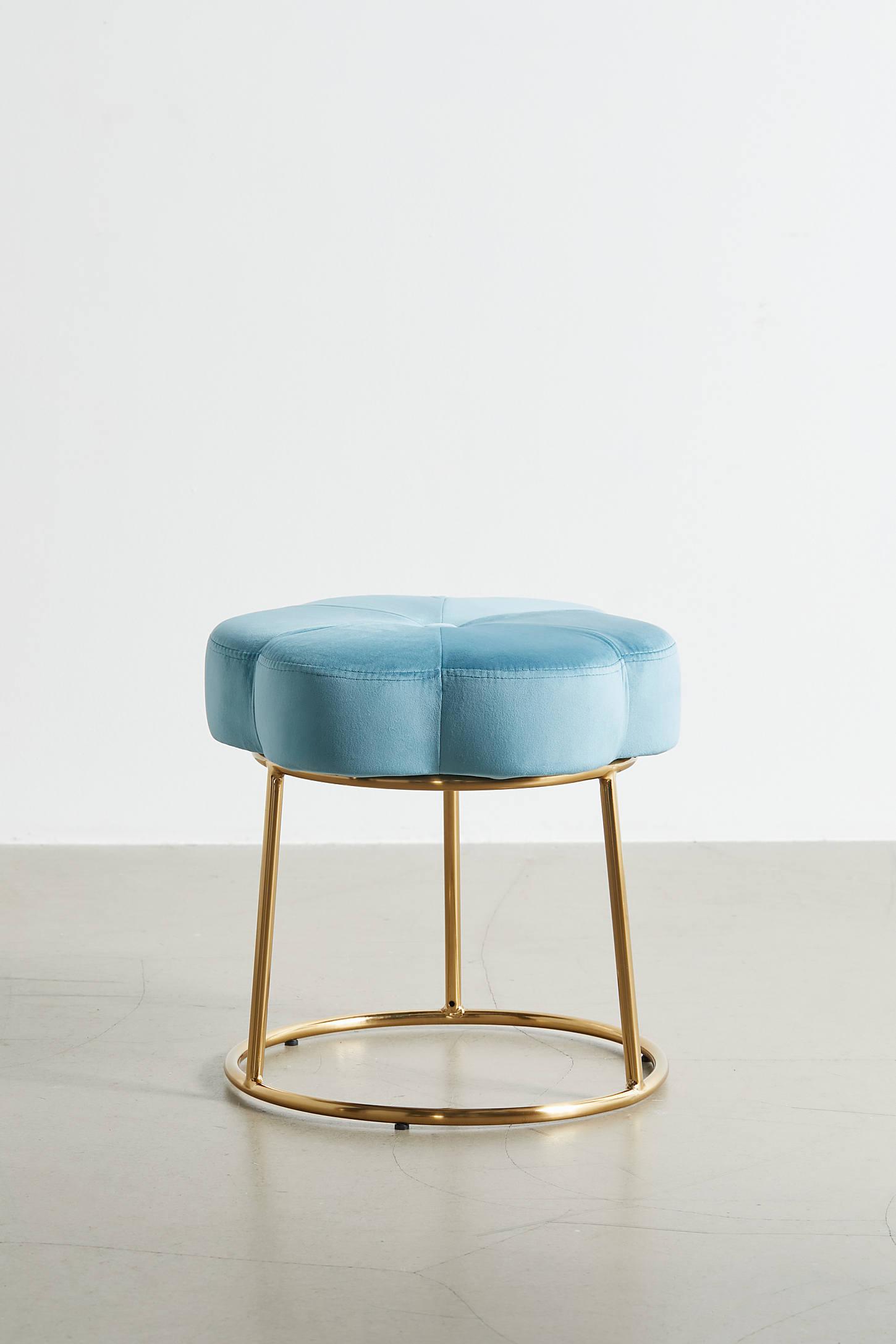 Ciara Flower Cushioned Vanity Stool