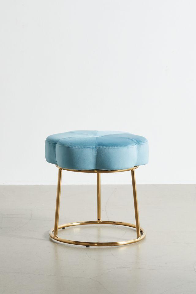 Ciara Flower Cushioned Vanity Stool