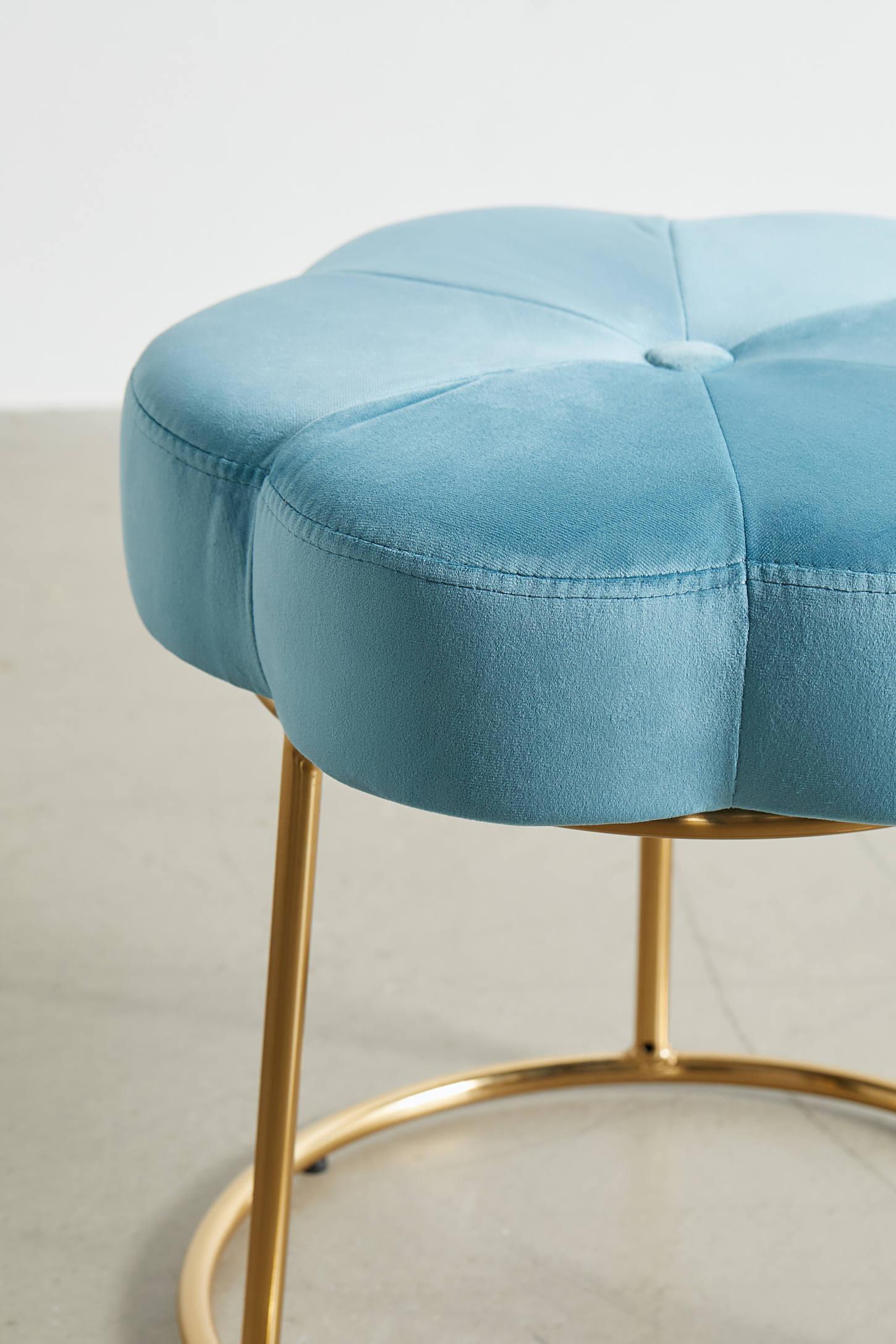 Ciara Flower Cushioned Vanity Stool