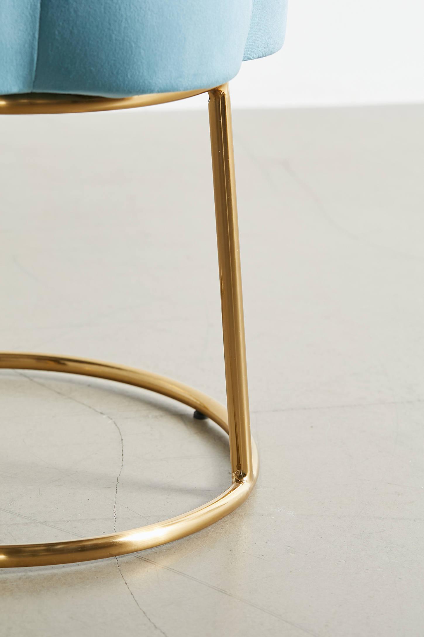 Ciara Flower Cushioned Vanity Stool